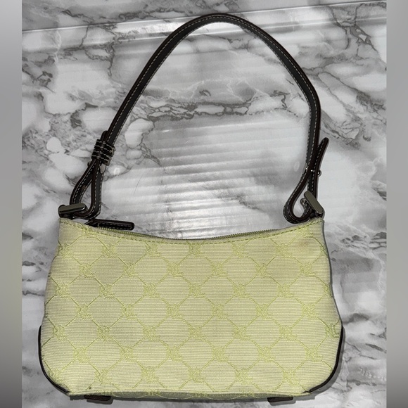 LAUREN BY RALPH LAUREN MINI SHOULDER BAG CANVAS/LEATHER LIME GREEN COLOR - Picture 1 of 11
